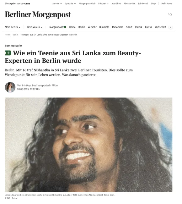 Wie ein Teenie aus Sri Lanka zum Beauty-Experten in Berlin wurde